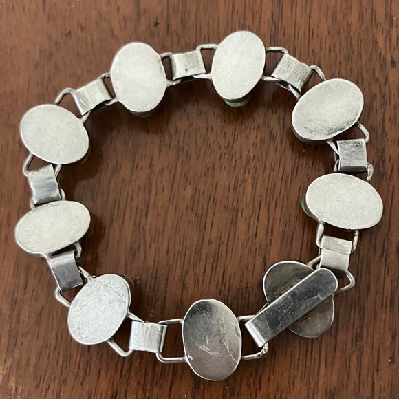 Rare! VINTAGE Green Mask Taxco Bracelet - Picture 3 of 12